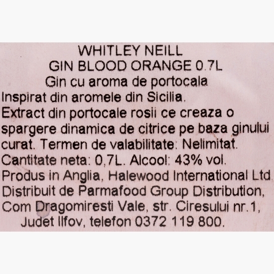 Gin Blood Orange 43% alc. 0.7l