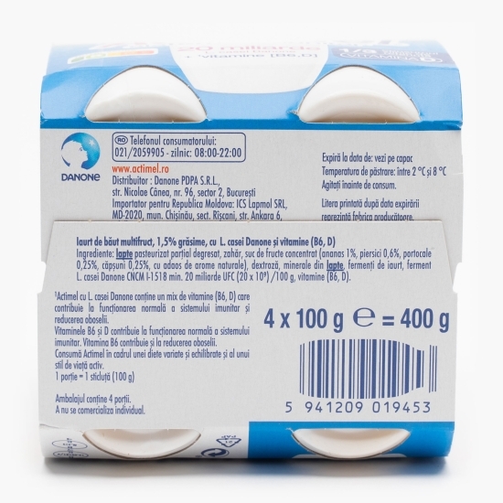 Iaurt de băut multifruct 4x100g
