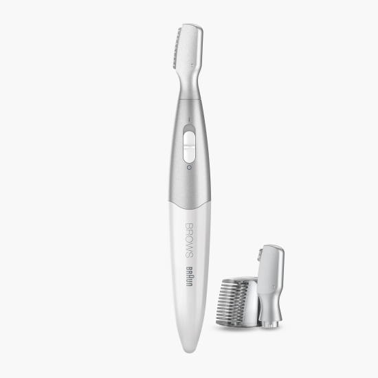 Trimmer de precizie pentru sprâncene FG1106, încărcare pe baterie, alb/argintiu