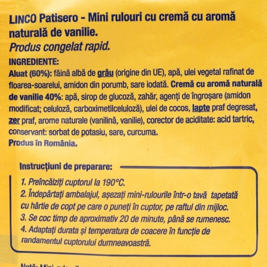 Mini rulouri cu vanilie 400g