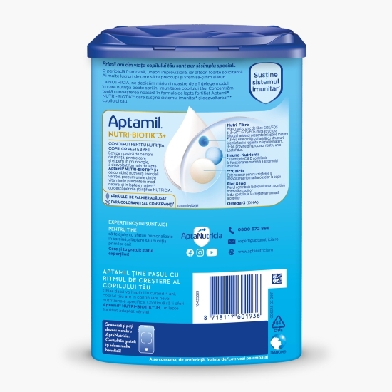 Pachet 4 x Lapte praf NUTRI-BIOTIK 3+, de la 3 ani, Nutricia, 800g