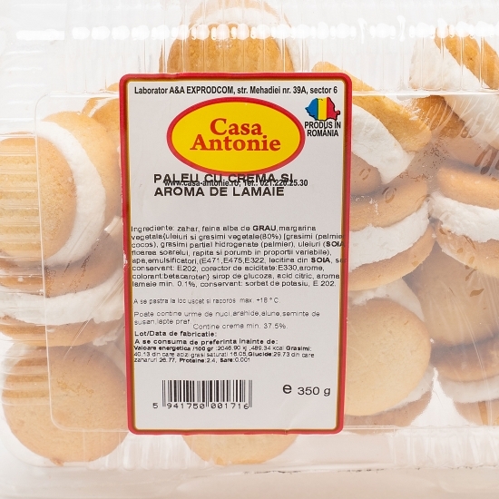 Paleuri cu cremă și aromă de lămâie 350g 
