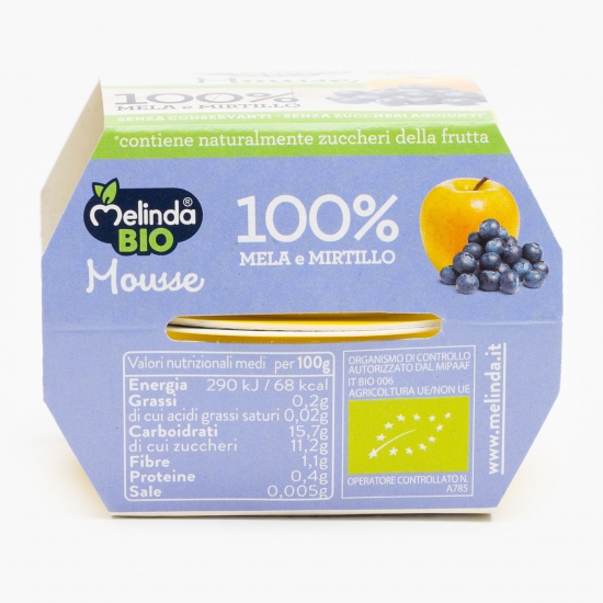 Mousse de mere și coacăze eco (2x100g) 200g