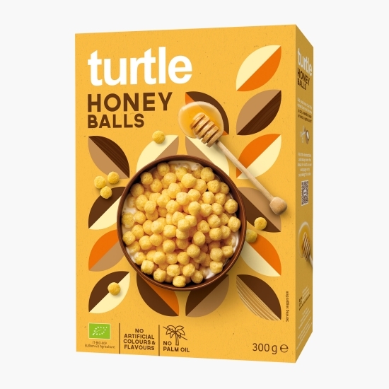 Cereale bile crocante eco din porumb învelite în miere Honey Balls 300g