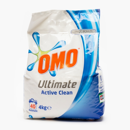 Detergent de rufe pudră automat Ultimate Active Clean 40 spălări, 4kg