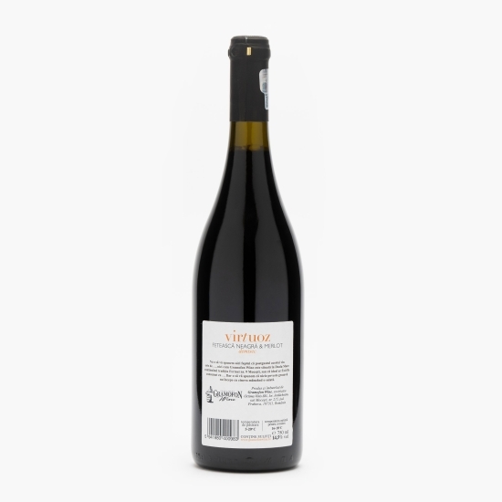 Vin roșu demisec Virtuoz Fetească Neagră&Merlot, 14.5%, 750ml