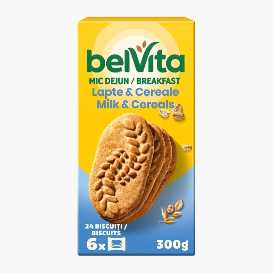 Biscuiți mic dejun din cereale și lapte Original 6 buc, 300g