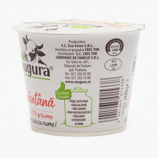 Smântână 20% grăsime 200g