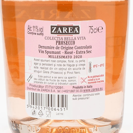 Prosecco alb extra sec, 11%, 750ml