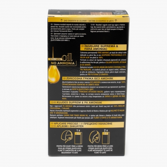 Vopsea de păr permanentă fără amoniac Oleo Intense, 1-10 negru intens, 115ml