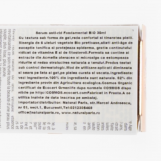 Serum gel anit-rid bio pentru față și gât 30ml