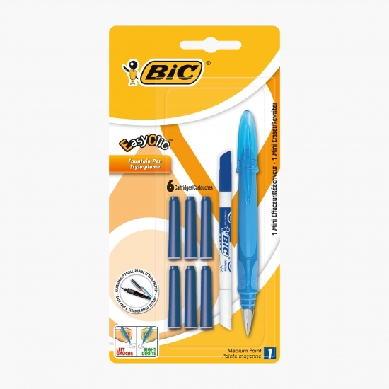 Stilou Easy Clic Standard + 6 rezerve cerneală + 1 mini pic