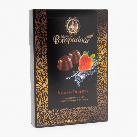 Praline de ciocolată umplute cu vodcă și căpșuni 150g