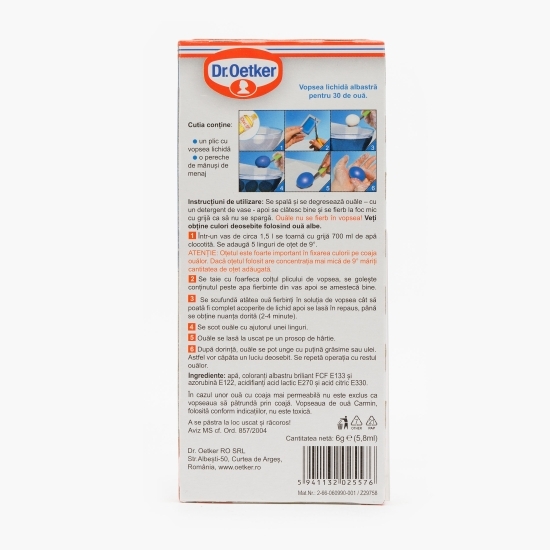Vopsea albastră 30 ouă, 6ml
