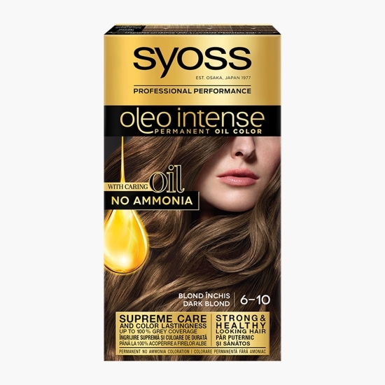 Vopsea de păr permanentă fără amoniac Oleo Intense, 6-10 blond închis, 115ml