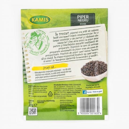 Piper negru boabe 20g