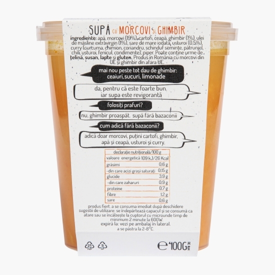 Supă fresh cu morcovi și ghimbir 400g