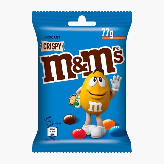 M&M's - Bomboane cu miez din orez crocant în ciocolată cu lapte, Crispy 77g