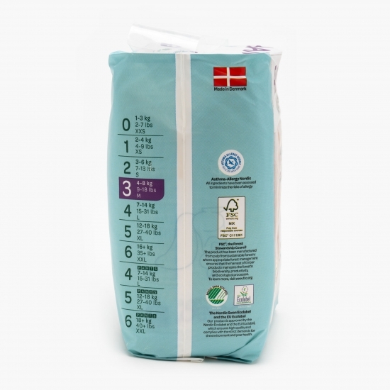 Scutece eco 0% clor mărimea 3, 4-8kg, 28 buc