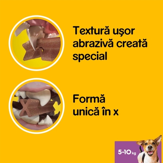 Batoane dentare pentru câini de talie mică, 7 buc, 110g, DentaStix Daily Fresh