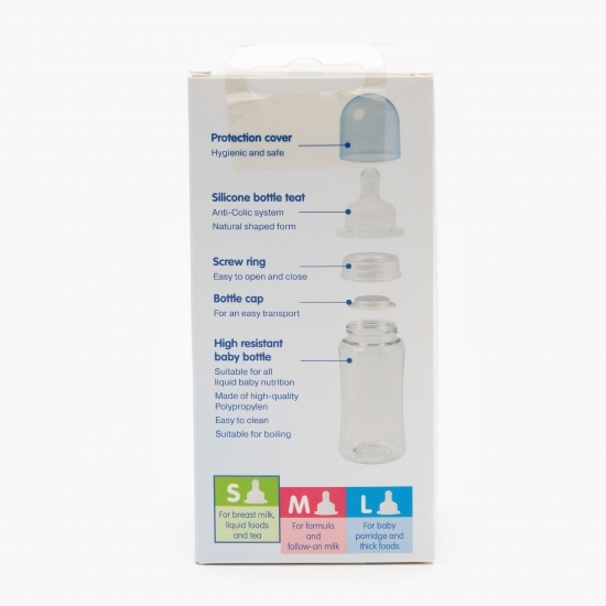 Biberon cu gât larg 0-24 luni, 150ml