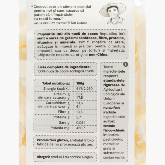 Chipsuri eco din nucă de cocos 150g