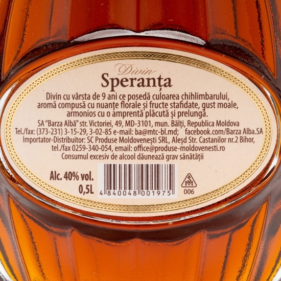 Vin Divin Speranța XO 9 ani 40% alc. 0.5l