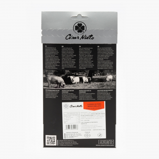 Chorizo de porc Iberico bellota 100g 