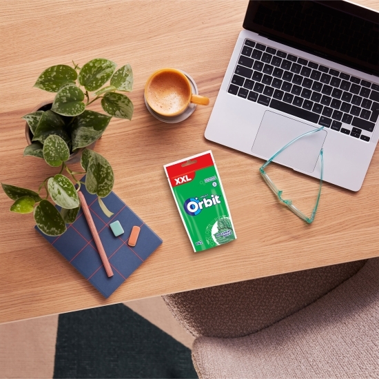 Gumă de mestecat Spearmint fără zahăr, cu îndulcitori și aromă de mentă 58g