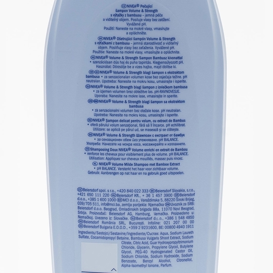 Şampon pentru păr fin și subțire Volume&Strength 400ml