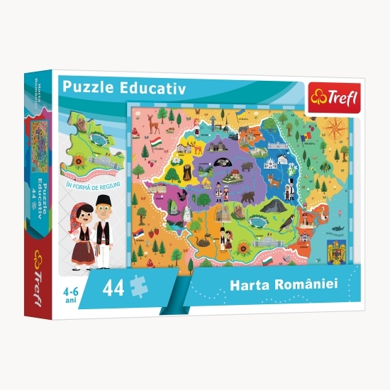 Puzzle educațional-Harta României 4+ ani
