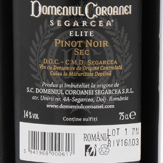 Vin roșu sec Pinot Noir, 14%, 0.75l