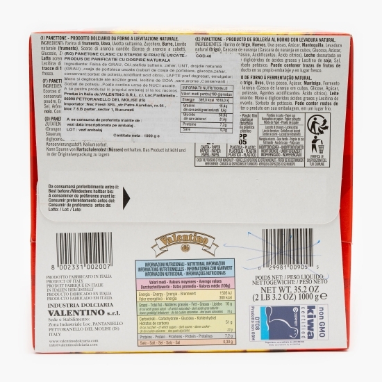 Panettone tradițional cu stafide și fructe uscate 1000g
