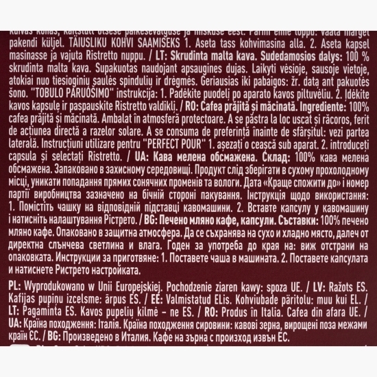 Ristretto Lively Blend, 10 băuturi, 57g, capsule cafea