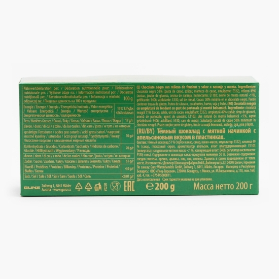 Ciocolată neagră cu cremă de portocale 200g