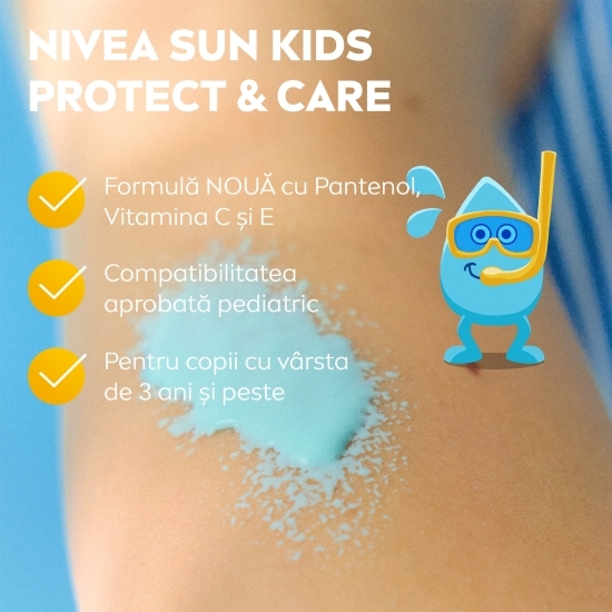 Spray colorat de protecție solară pentru copii SPF 50+ Protect & Care 200ml