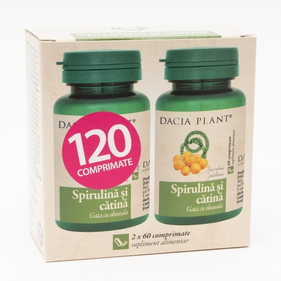 Spirulină și cătină 2x60 comprimate 