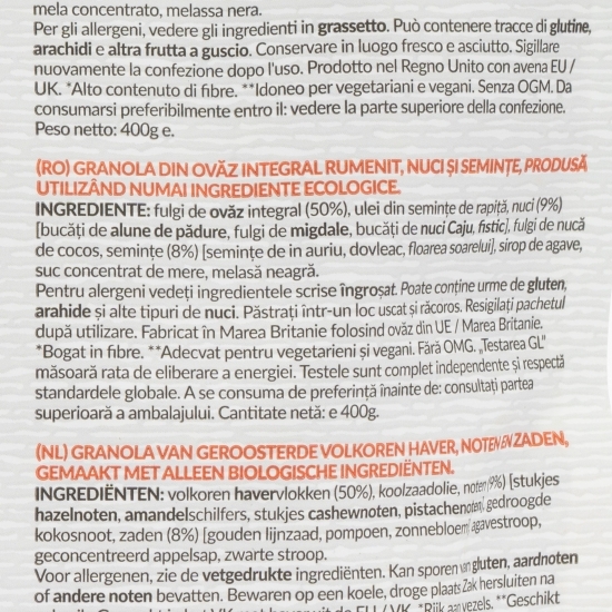 Granola eco nuci și semințe 400g