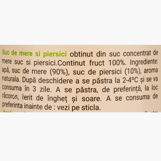 Suc natural de măr și piersică 0.275l