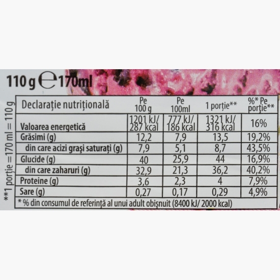 Înghețată fructe de pădure, cornet, 170ml (110g)
