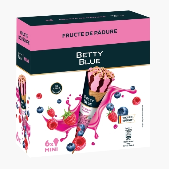 Înghețată cornet cu aromă de fructe de pădure 6x90ml