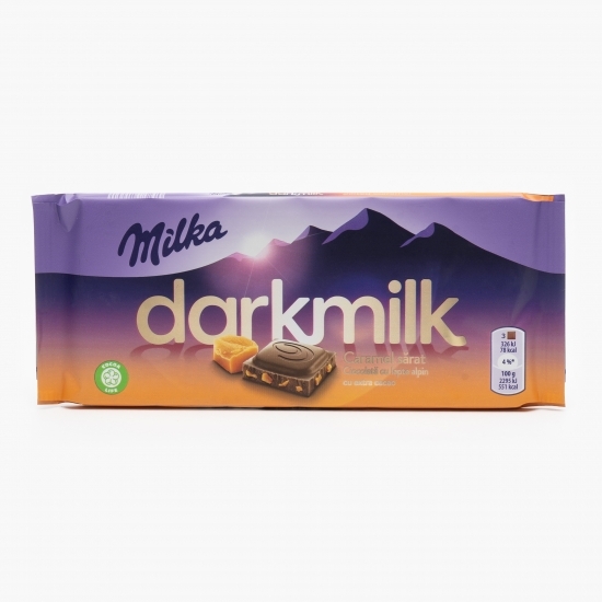 Ciocolată cu extra cacao și caramel sărat DarkMilk 85g