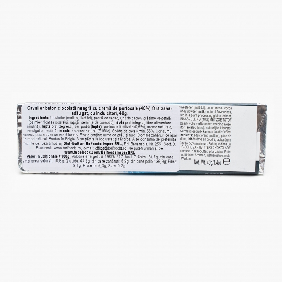 Baton ciocolată neagră și cremă de portocale 40g