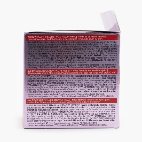 Cremă de zi antirid intensiv, Revitalift Filler + Hyaluronic Acid, 50ml