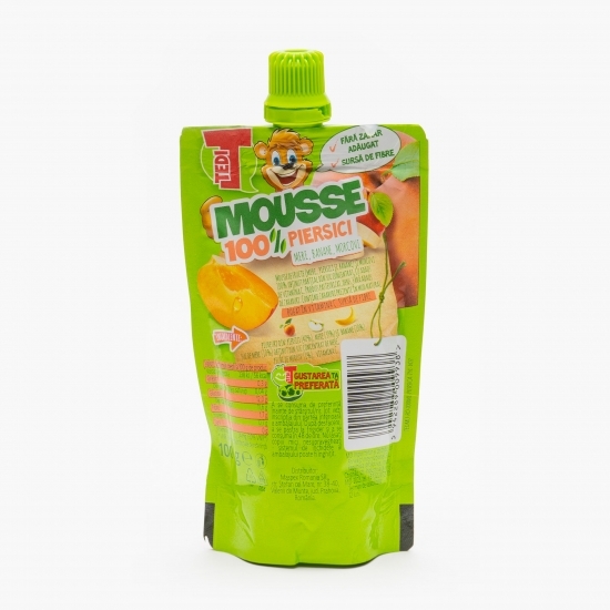 Mousse de fructe (mere, piersici, banane şi morcovi) 100%, 100g