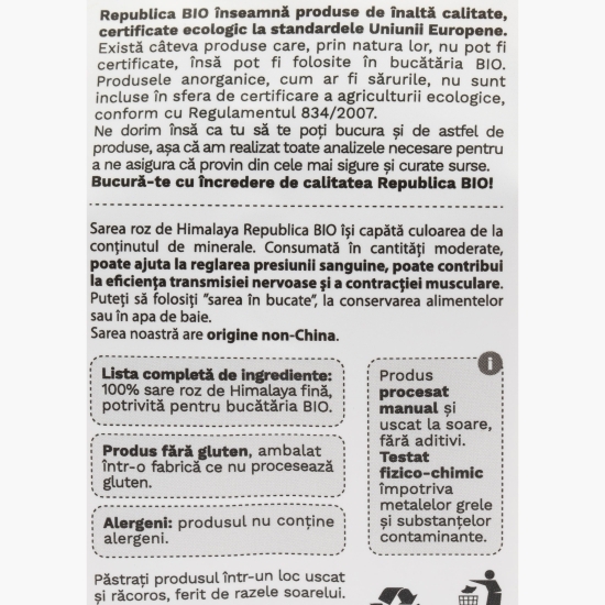 Sare roz de Himalaya fină 500g