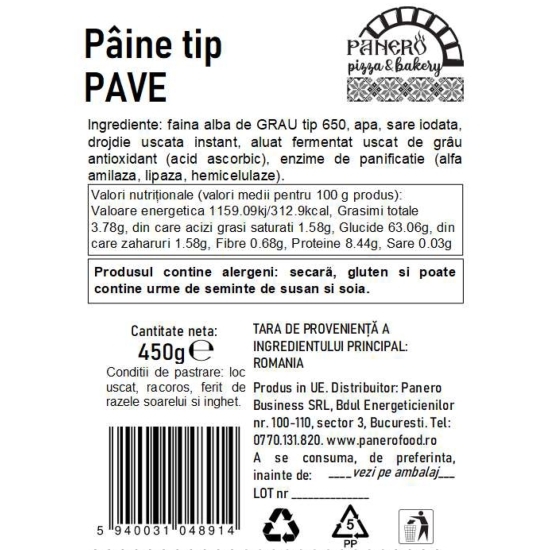 Pâine Pave, 450g