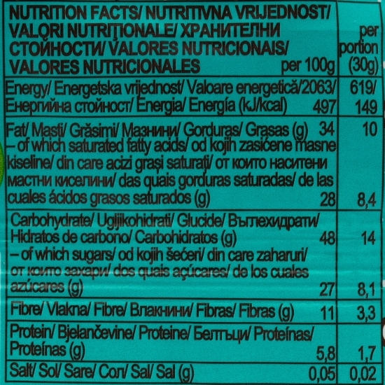 Baton eco cu chia și cocos, vegan, fără gluten 30g