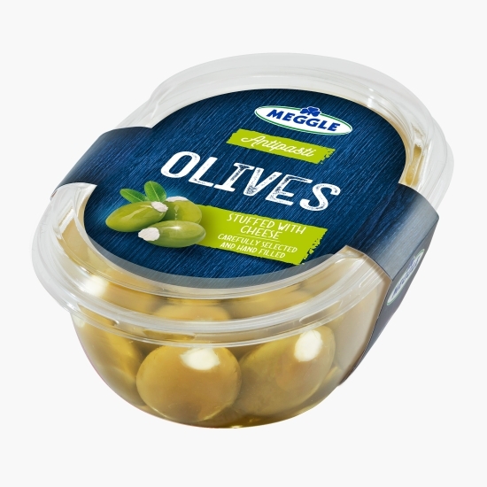 Măsline verzi umplute cu cremă de brânză 210g