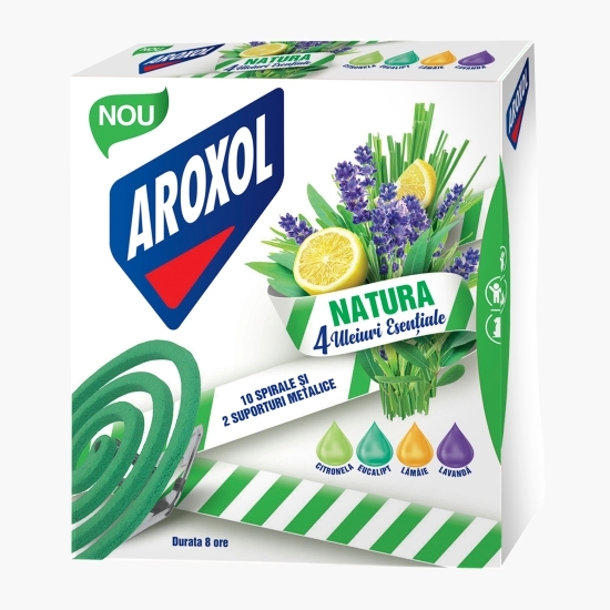 Spirale împotriva țânțarilor pentru exterior Natura, 10 buc